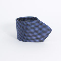 BLUE DICE CHECK WOVEN TIE