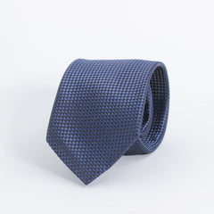 BLUE DICE CHECK WOVEN TIE