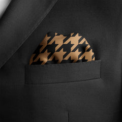 ROYAL HOUNDSTOOTH SILK POCKET SQUARE