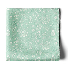 FOUR IN ONE PASTEL GREEN SILK POCKET SQUARE