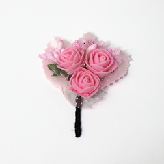 THE LIGHT PINK BOUQUET BOUTONNIERE LAPEL PIN