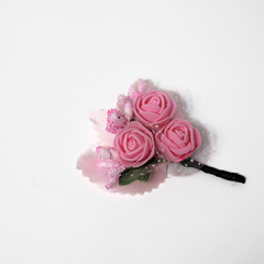 THE LIGHT PINK BOUQUET BOUTONNIERE LAPEL PIN