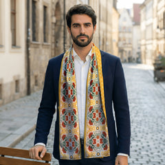 Fleur Viva Dual-Sided Scarf and Pocket Squares Set