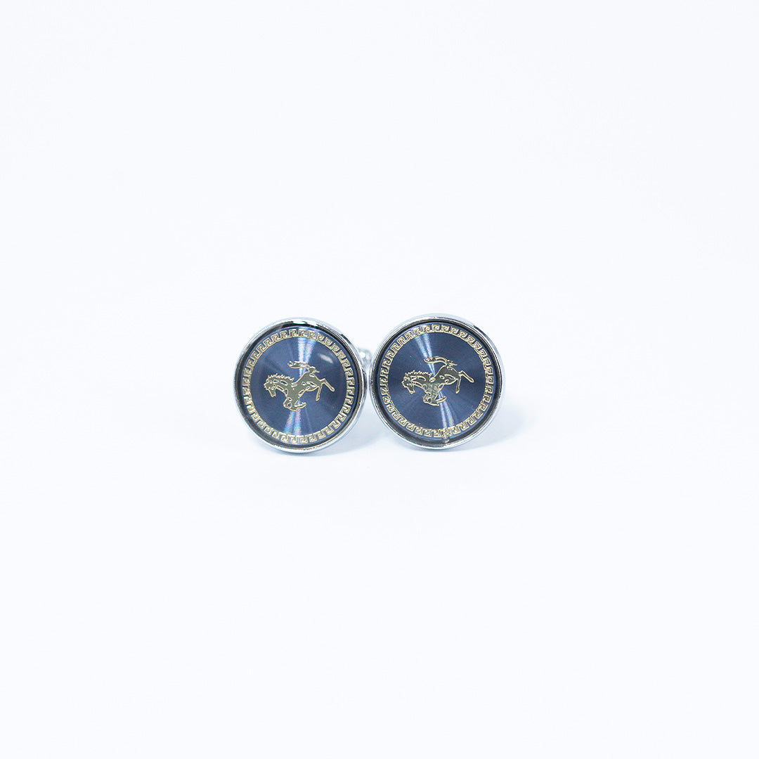 AZURE STALLION EMBLEM CUFFLINKS