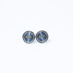 AZURE STALLION EMBLEM CUFFLINKS