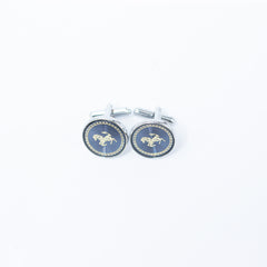 AZURE STALLION EMBLEM CUFFLINKS