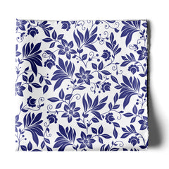 SAPPHIRE BLOSSOM SILK POCKET SQUARE