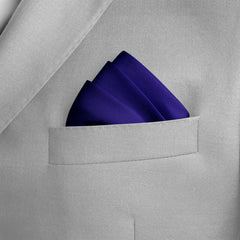 THE SOLID NAVY BLUE SILK POCKET SQUARE
