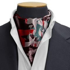 CALLIGRAPHIC MOSAIC SILK CRAVAT