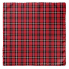 THE RED CLASSIC PLAID SILK POCKET SQUARE