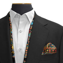 Obsidian Truck Art Dual-Sided Scarf and Pocket Squares Set