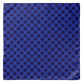 THE BLUE PLAID SILK POCKET SQUARE