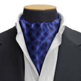 THE BLUE PLAID SILK CRAVAT