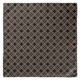 THE UMBER BROWN PLAID SILK POCKET SQUARE