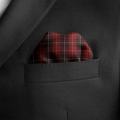 THE MAROON CLASSIC PLAID SILK POCKET SQUARE