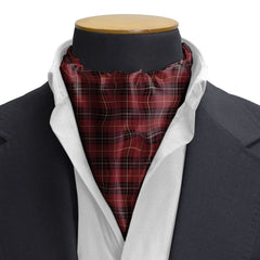 THE MAROON CLASSIC PLAID SILK CRAVAT