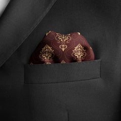 CAPUT MORTUUM DARK SILK POCKET SQUARE