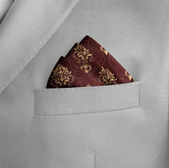CAPUT MORTUUM DARK SILK POCKET SQUARE