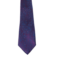 DEEP PURPLE FLORAL TIE