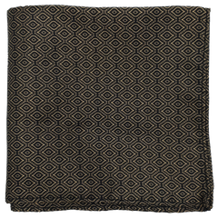 GOLD & BLACK PAISLEY FESTIVE TIE AND POCKET SQUARE SET