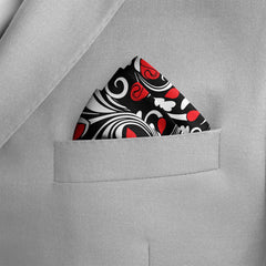 MIDNIGHT ROSE SILK POCKET SQUARE