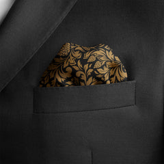 THE GOLD VINTAGE SILK POCKET SQUARE