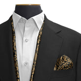 THE GOLD VINTAGE SILK SCARF & POCKET SQUARE SET