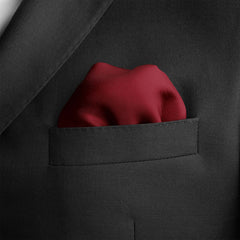 THE SOLID REDDISH MAROON SILK POCKET SQUARE