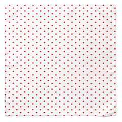 White & Red Polka silk pocket square