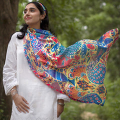 ENCHANTED PEACOCK SILKEN WRAP