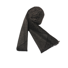 GRAPHITE TRIANGLE MAZE WOOL SCARF
