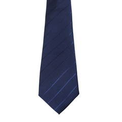 NAVY BLUE WIDE STRIPED TIE