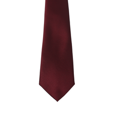 MAROON SELF PRINTED HORIZONTAL STRIPED TIE