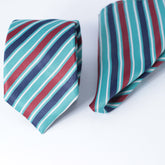 CLASSIC REGIMENTAL STRIPED POCKET SQUARE & TIE SET