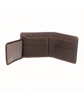 SLIM VAULT BROWN TEXTURED WALLET