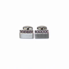 STEEL CREST SILVER CUFFLINKS
