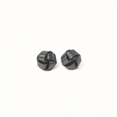METALLIC BLACK REGAL KNOT CUFFLINKS