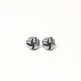 METALLIC SILVER REGAL KNOT CUFFLINKS