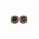 RADIANT GEM BLACK & BROWN CUFFLINKS