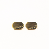 HEXA CHISEL EDGE GOLD CUFFLINKS
