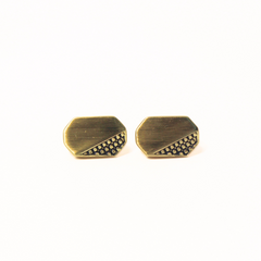 HEXA CHISEL EDGE GOLD CUFFLINKS