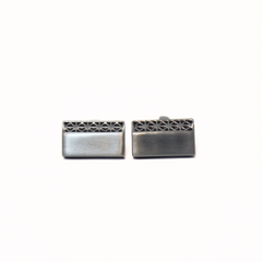 STEEL CREST SILVER CUFFLINKS