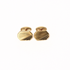 HEXA CHISEL EDGE GOLD CUFFLINKS