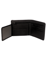 SLIM VAULT BLACK TEXTURED WALLET
