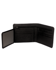SLIM VAULT BLACK TEXTURED WALLET