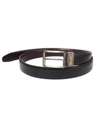 SWITCH STYLE BLACK AND DARK BROWN LEATHER BELT