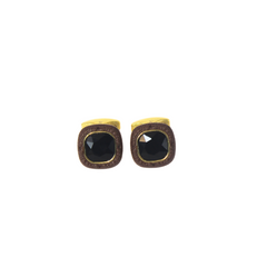 RADIANT GEM BLACK & BROWN CUFFLINKS