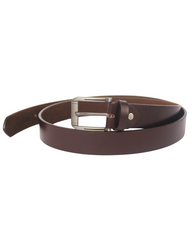 RAW EDGE BROWN LEATHER BELT