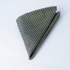 THE NAVY POLKA POCKET SQUARE & TIE SET