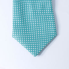TURQUOISE WITH WHITE POLKA POCKET SQUARE & TIE SET